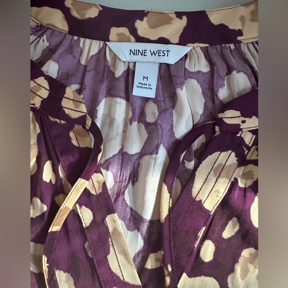 Nine West Leopard Patterned Blouse - Picture 8 of 12